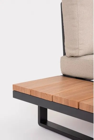 Salotto Angolare In Alluminio Con Cuscini E Tavolino Zelmar Antracite Bizzotto