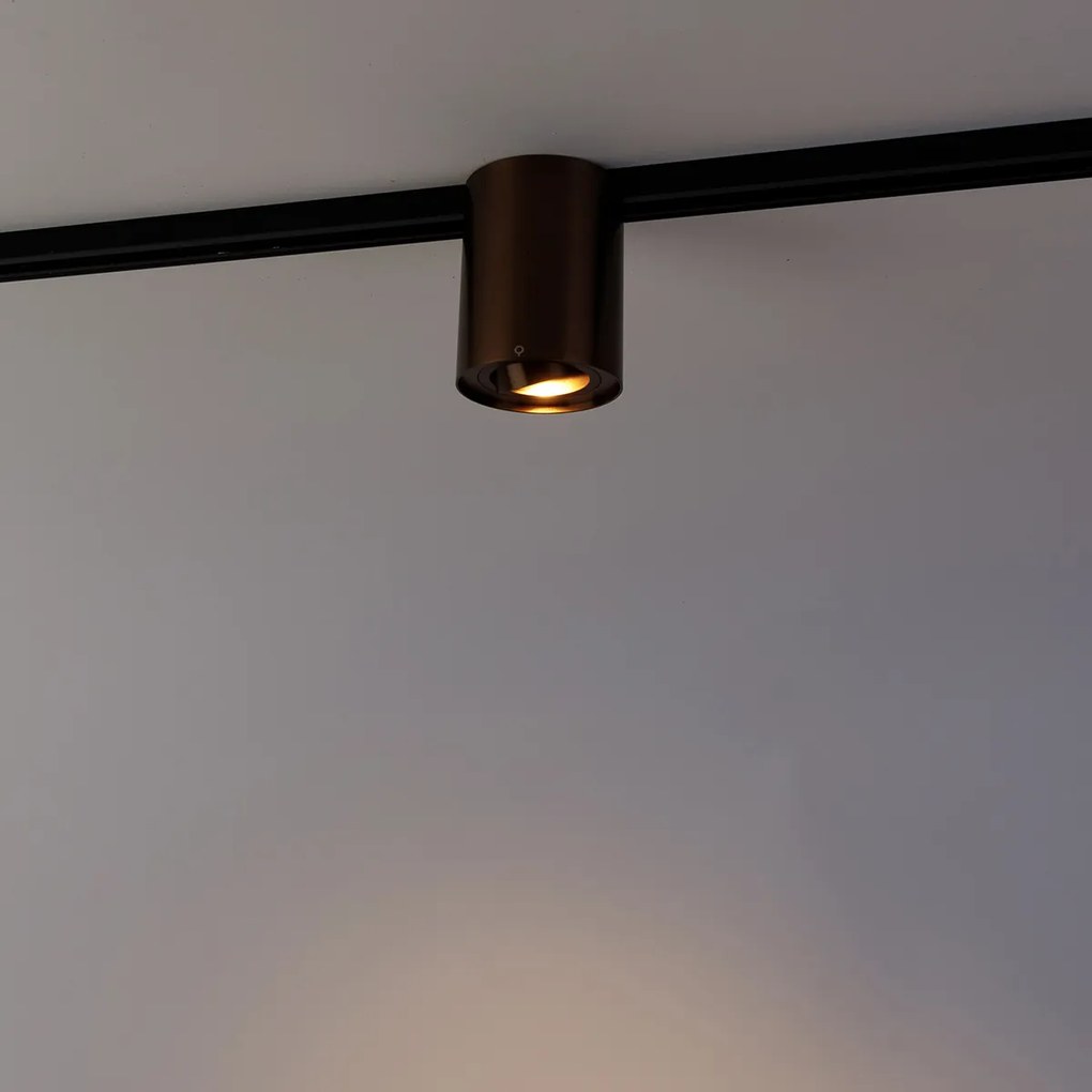 Faretto da binario monofase moderno bronzo scuro - Rondoo Up