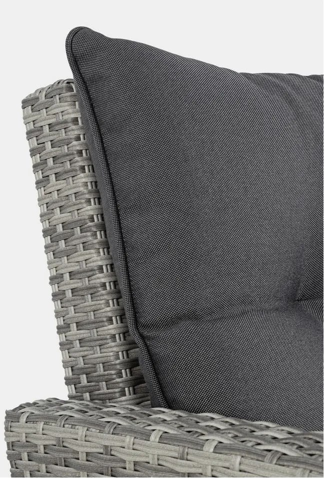 Set di mobili da giardino grigio in rattan artificiale per 6 persone Ariel – Bizzotto
