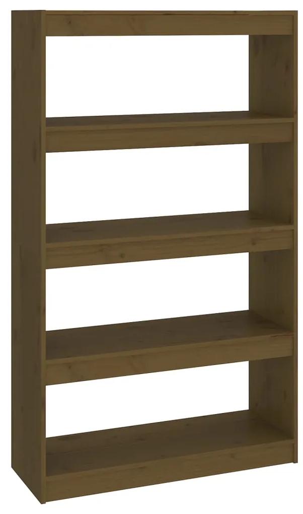 Libreria/divisorio miele 80x30x135,5 cm legno massello di pino