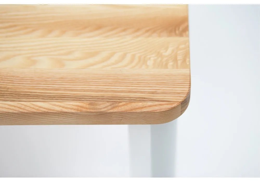 Tavolo da pranzo bianco con gambe arrotondate TRIVENTI, 120 x 80 cm Triventi - Ragaba