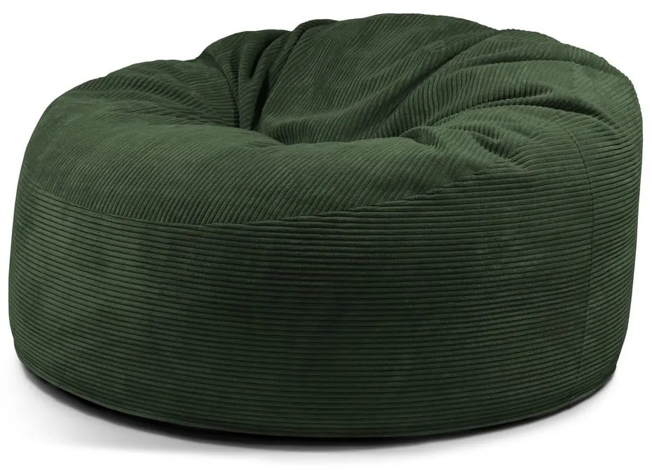 Puof a sacco verde con rivestimento in velluto a coste Om 135 – SLOWDOWN