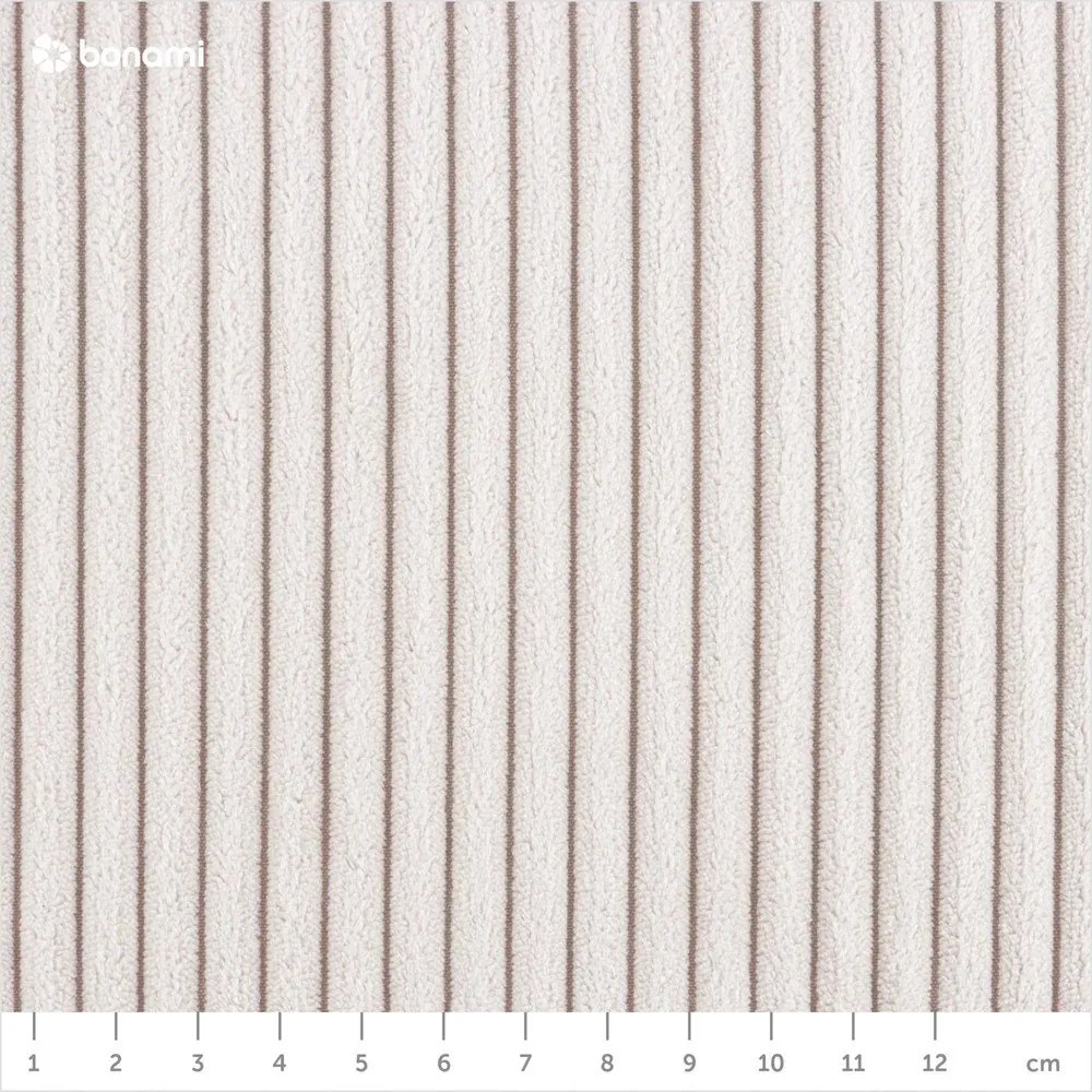 Divano angolare beige allungabile (con penisola a sinistra) con rivestimento in velluto a coste Tori – Bonami Selection