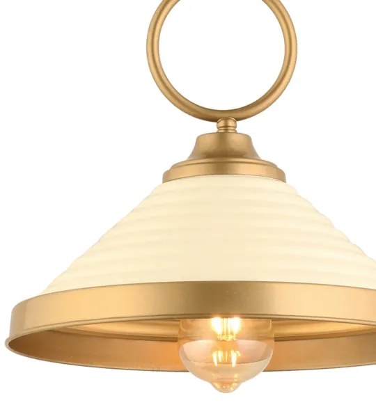 Lampadario a sospensione MONZA 1xE27/40W/230V Ø 30 cm crema/bronzo