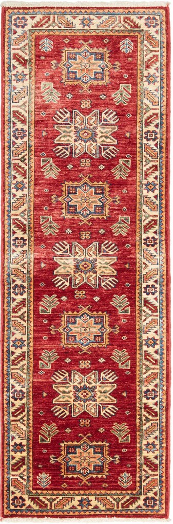 Kazak Tappeto 60x180 Rosso (Pakistan) Annodato A Mano