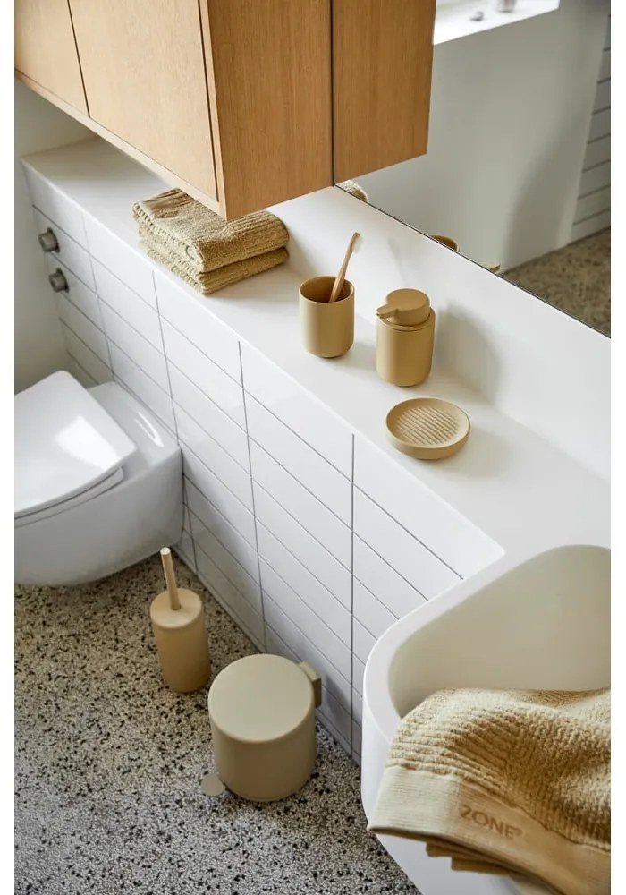 Tazza per spazzolino da denti in gres beige Ume - Zone