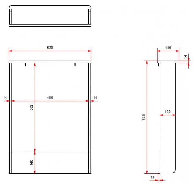 Fasciatoio (profondità adatta della cassettiera 57 cm) bianco Amori – Vipack