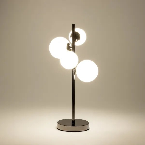 Brilagi - Lampada da tavolo LED MILLA 4xG9/3W/230V nero cromato/bianco