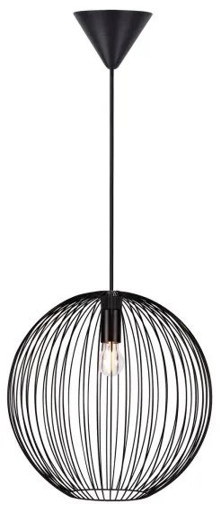 Nordlux - Lampada a sospensione su cavo BERONI 1xE27/60W/230V nero Ø 35 cm