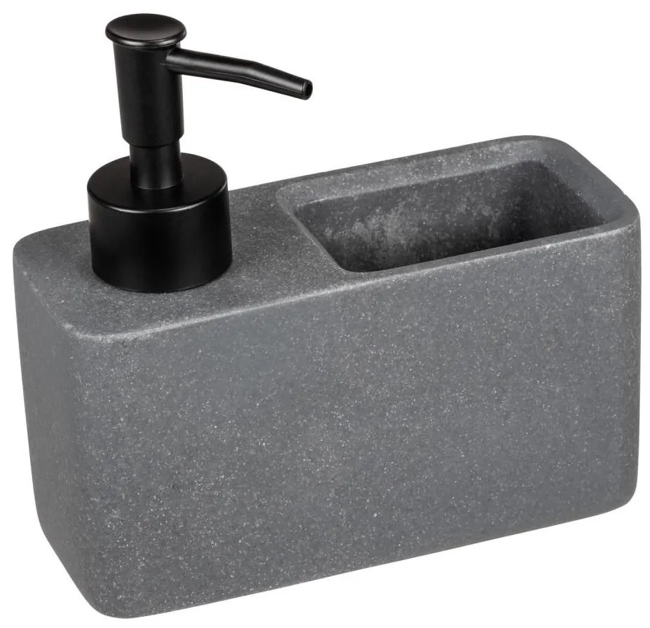 WENKO 54669100 - Dispenser di sapone RESA 14,5x14,3 cm grigio/nero