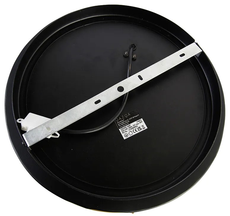 Plafoniera industriale nera con oro 35 cm - Barril