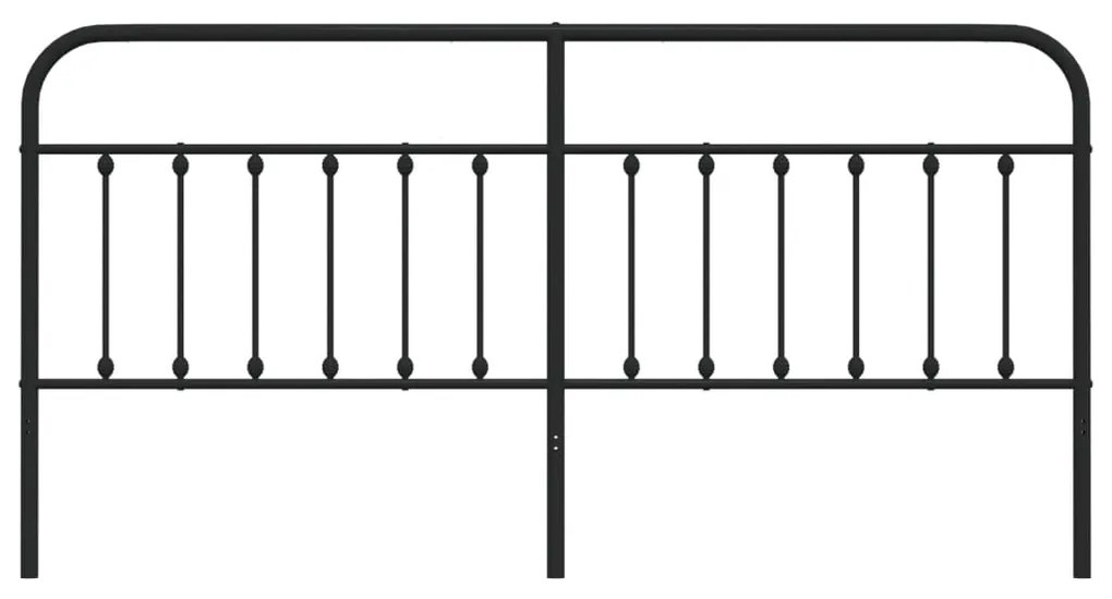 Testiera in metallo nero 200 cm