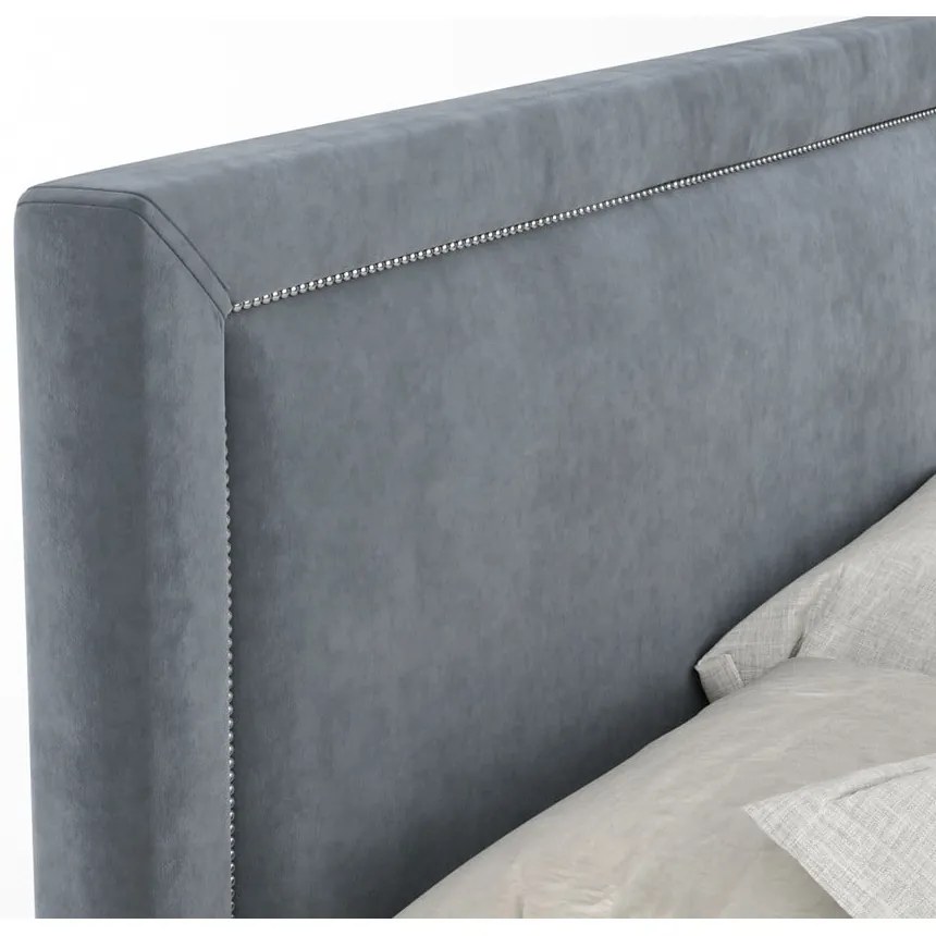 Letto boxspring grigio scuro con contenitore 160x200 cm Lavenda – Maison de Rêve