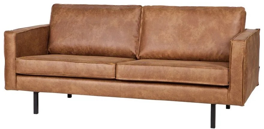 Divano marrone con rivestimento in finta pelle 190 cm Rodeo – WOOOD