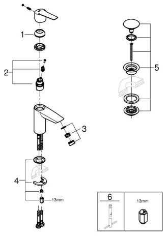 GROHE 23550002 - Miscelatore lavabo START DN 15, cromo lucido