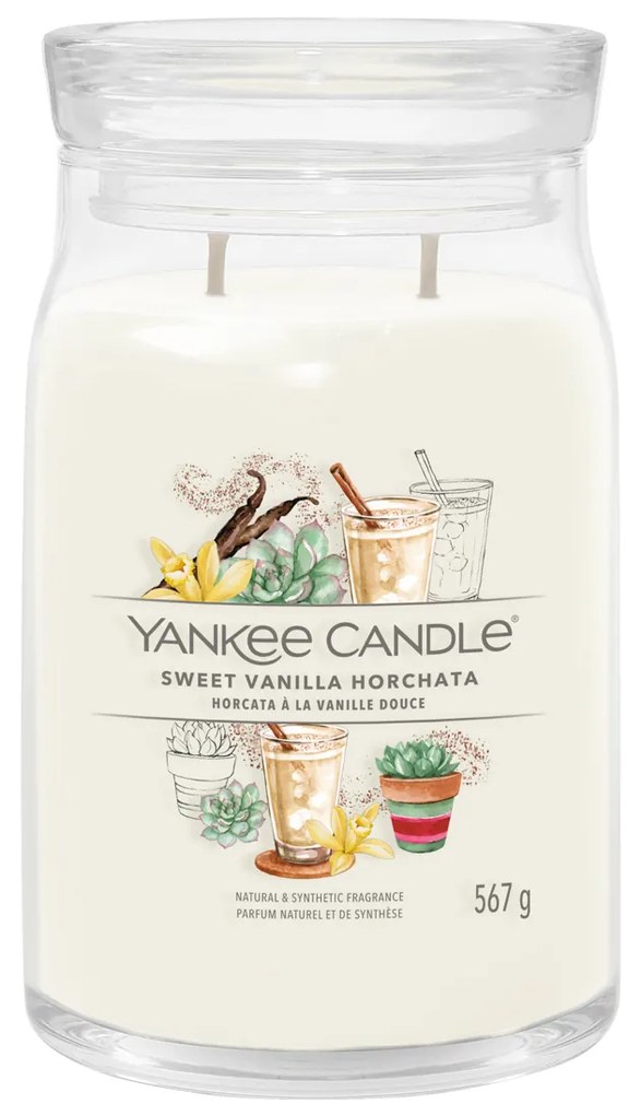 Sweet Vanilla Horchata, candela giara grande Yankee Candle