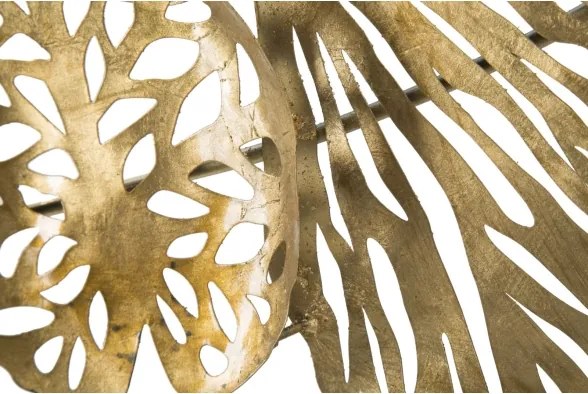 Pannello Decorativo In Ferro Iris Verticale 115x5x64 Cm Oro