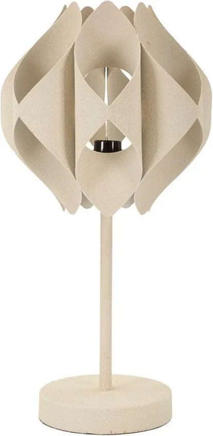 Lampada da tavolo beige con paralume in metallo (altezza totale 57 cm) Space – Mauro Ferretti