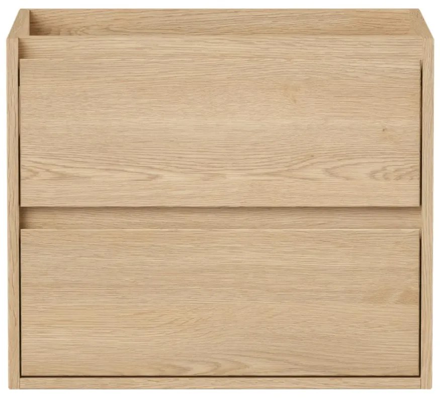 Mobile sotto lavabo sospeso 60 cm Placcatura rovere - MILIPAM