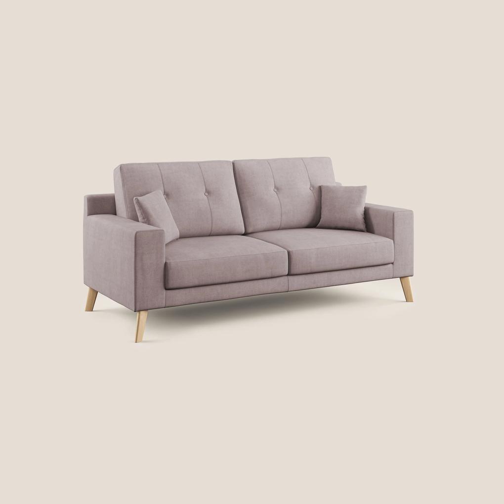Danish divano moderno in tessuto morbido impermeabile T02 rosa 206 cm