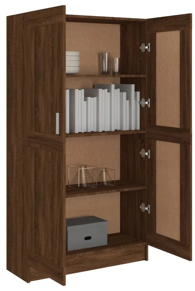 Libreria rovere marrone 82,5x30,5x150 cm in legno multistrato