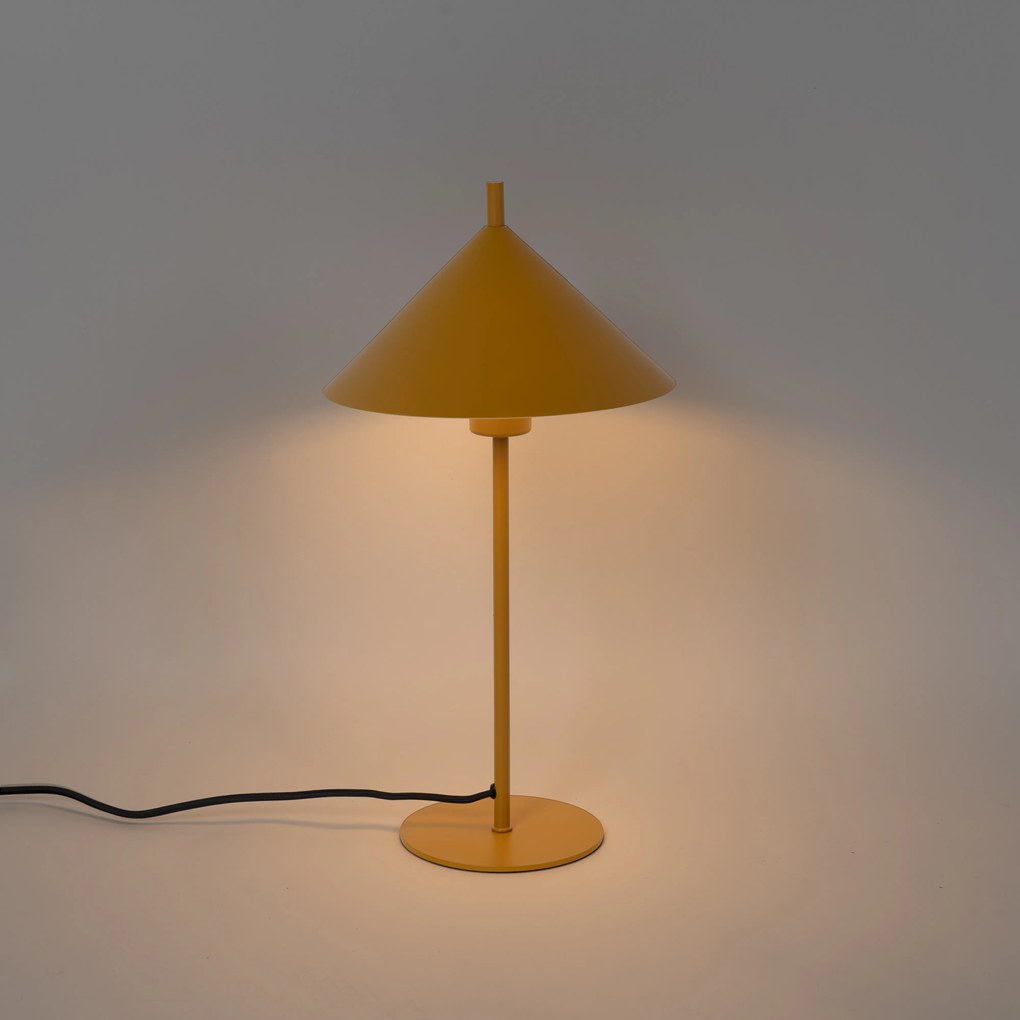 Lampada da tavolo di design gialla - Triangolo