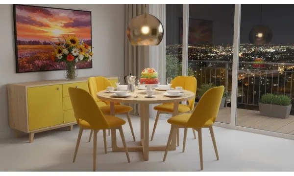 Sedia da pranzo THEO gialla