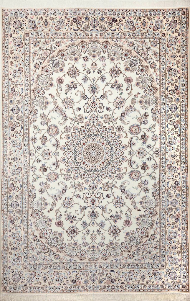 Nain Tappeto 210 x 320 Beige (Iran) Annodato A Mano