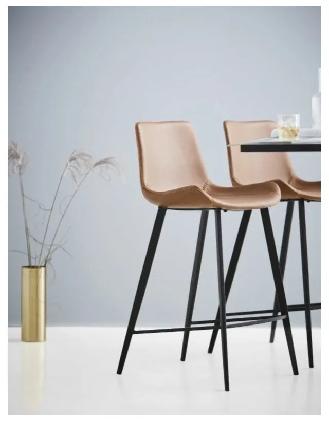 Sgabello da bar in similpelle marrone chiaro, altezza 91 cm Hype - DAN-FORM Denmark