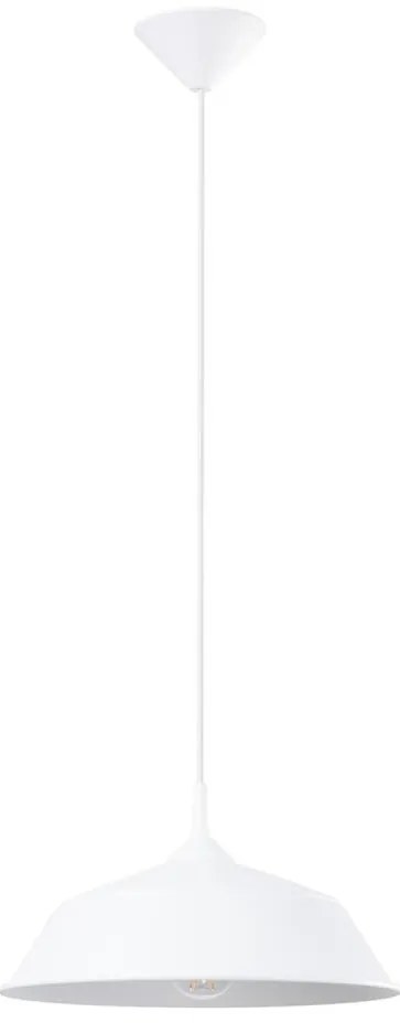 Sollux SL.1327 - Lampadario a sospensione con filo FRIKA 1xE27/15W/230V diametro 34 cm bianco