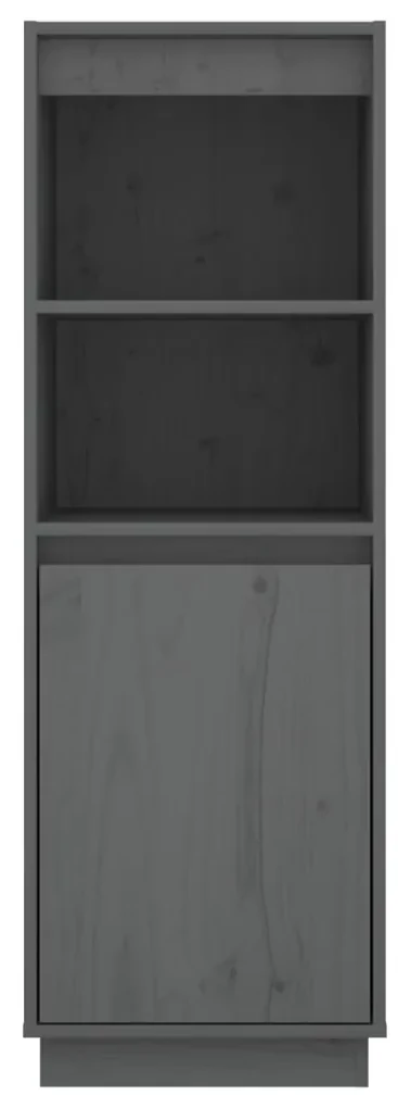 Credenza grigia 37x34x110 cm in legno massello di pino