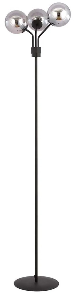Piantana Moderno Orione Acciaio Nero Grigio 3 Luci E14 Ip20