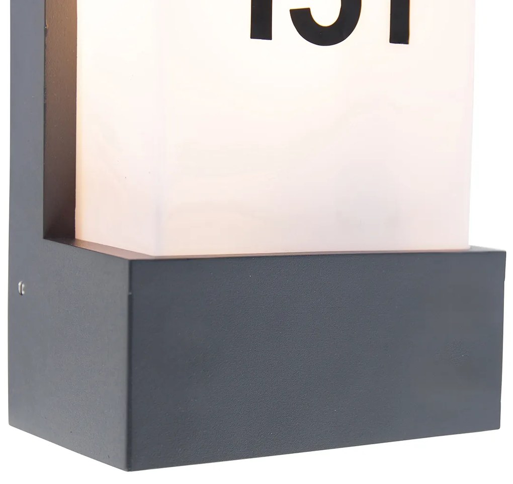 Lampada da parete esterna moderna grigio scuro IP44 - Tide