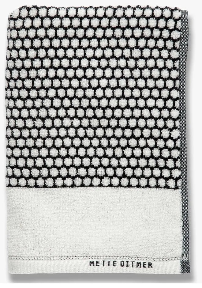 Set di 2 asciugamani in cotone bianco e nero 40x60 cm Grid - Mette Ditmer Denmark