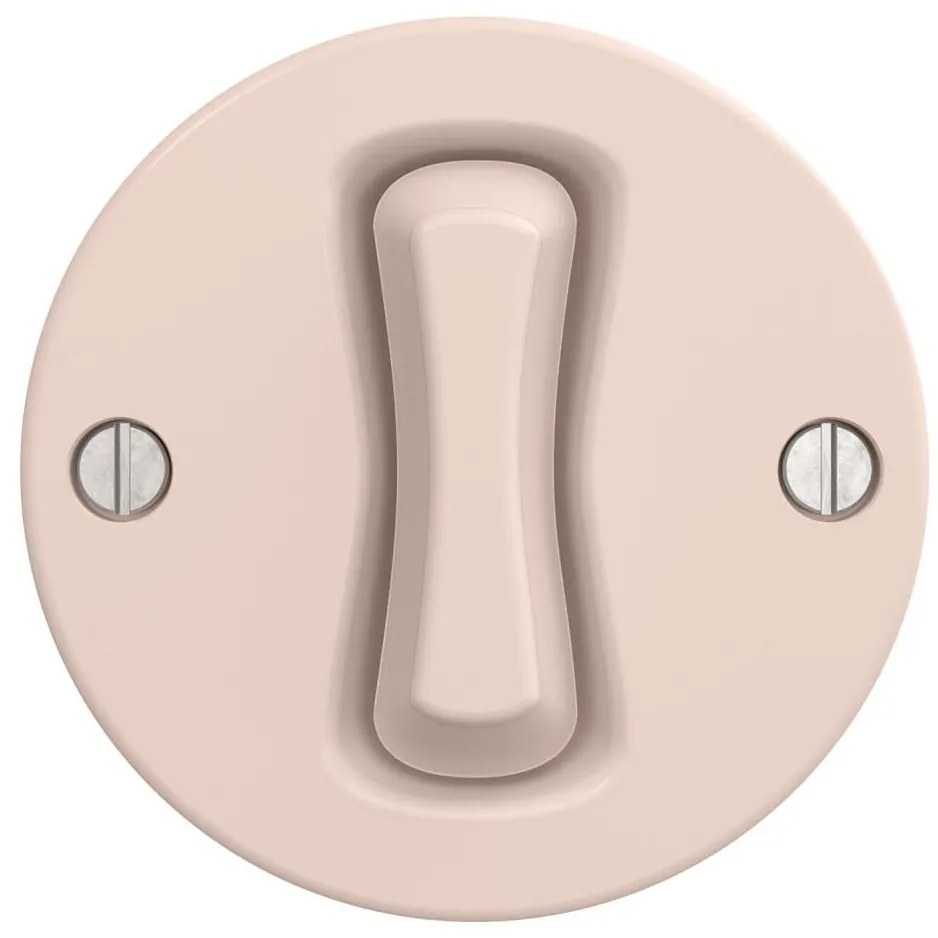 Kliklap - Interruttore per scale in stile retrò senza cornice n. 6, rosa antico