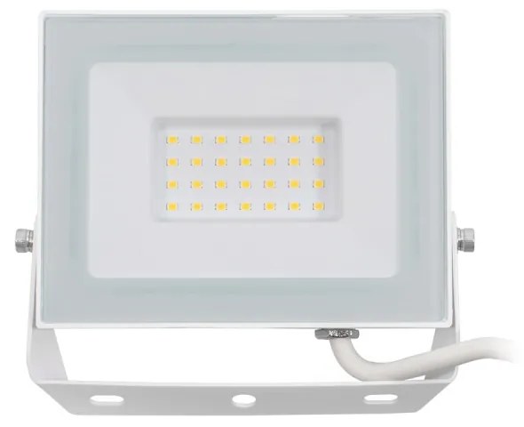 Faro LED 30W, Slim Bianco, IP65 Colore Bianco Caldo 3.000K