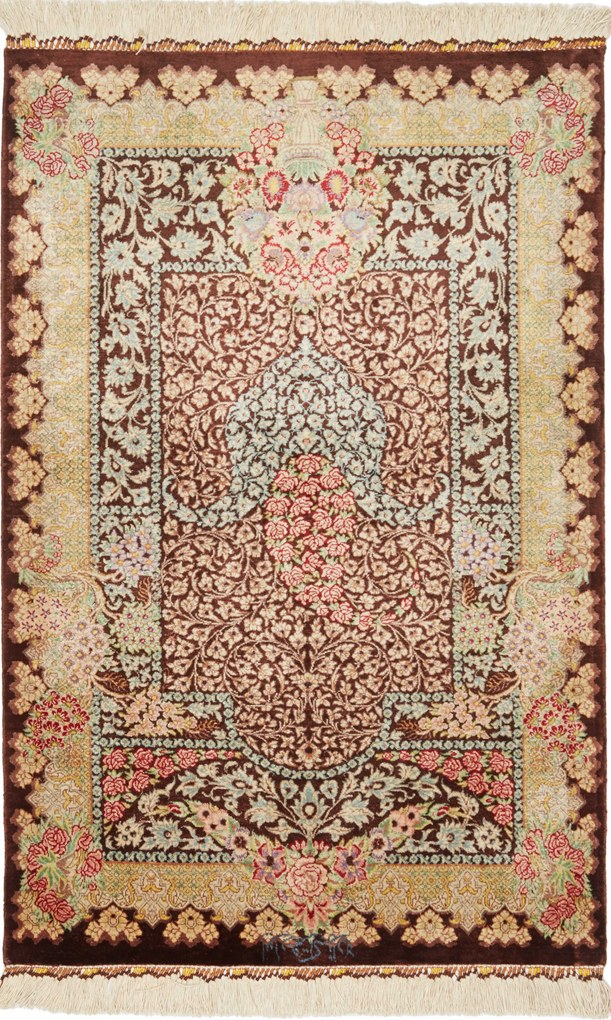 Ghom Tappeto persiano 90x60 (Iran) Annodato A Mano