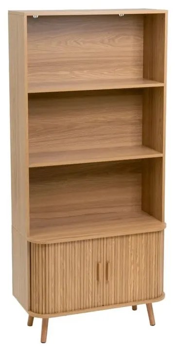 Libreria di colore naturale con effetto rovere 80x172x40 cm Elia – Casa Selección