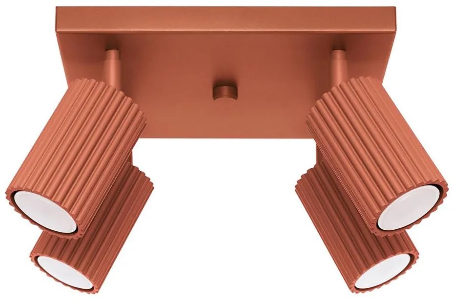 Sollux SL.1640 - Faretto KARBON 4xGU10/10W/230V rosso