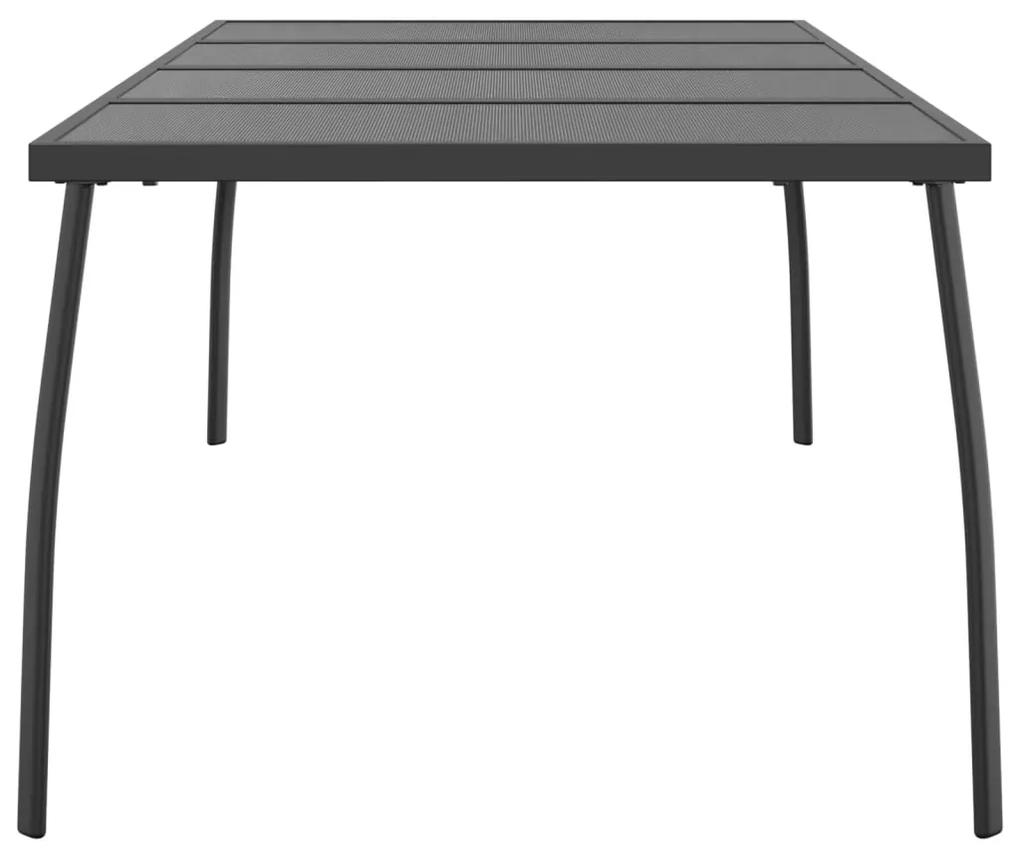 Tavolo da giardino antracite 200x100x72 cm rete d&#039;acciaio