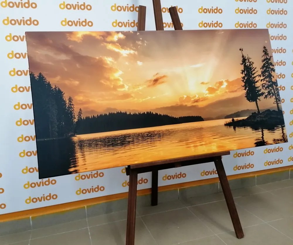 Quadro su tela – Riflesso del lago di montagna