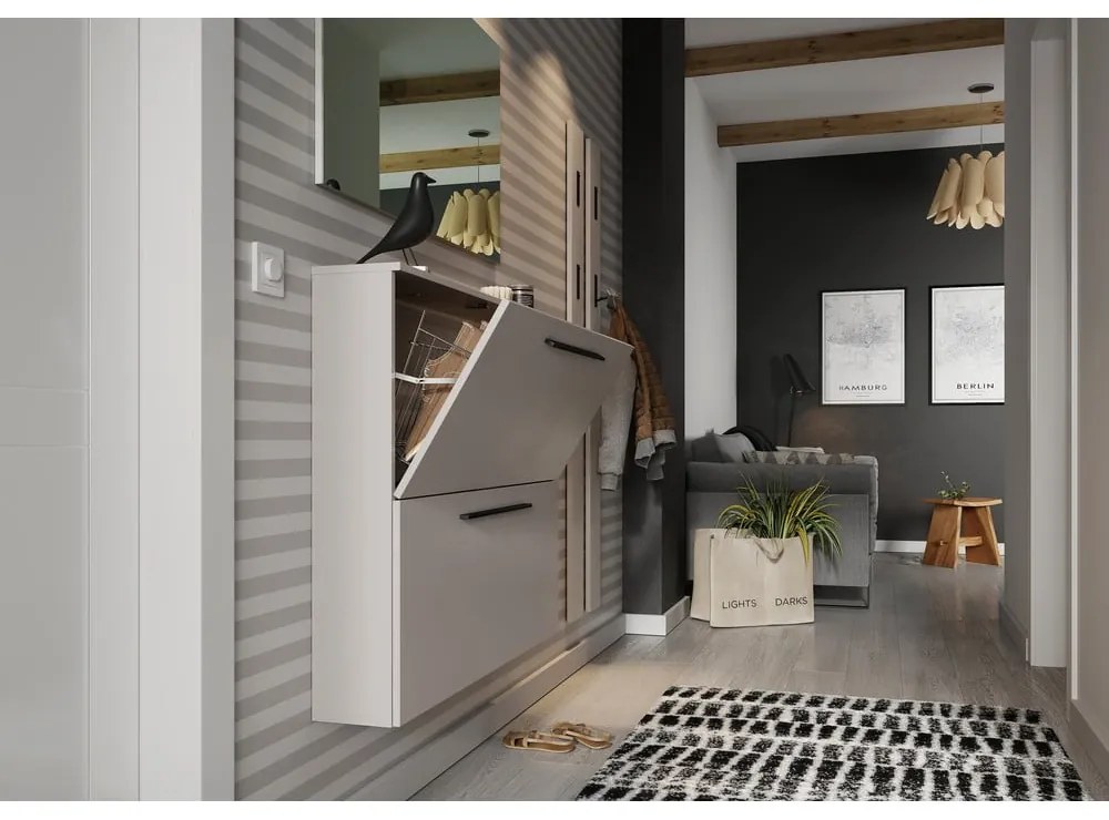 Scarpiera pensile grigia e beige Utah - Germania