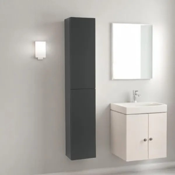 Colonna bagno sospesa 160 h cm reversibile GIGLIO finitura Grafite Opaco