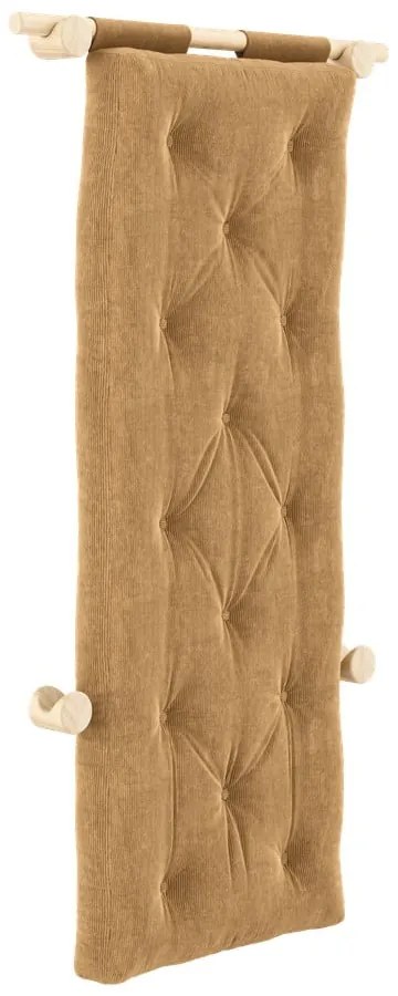 Poltrona marrone chiaro allungabile con rivestimento in velluto a coste Hooked – Karup Design