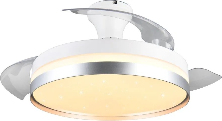 Plafoniera LED bianca/argentata Lindberg – Trio