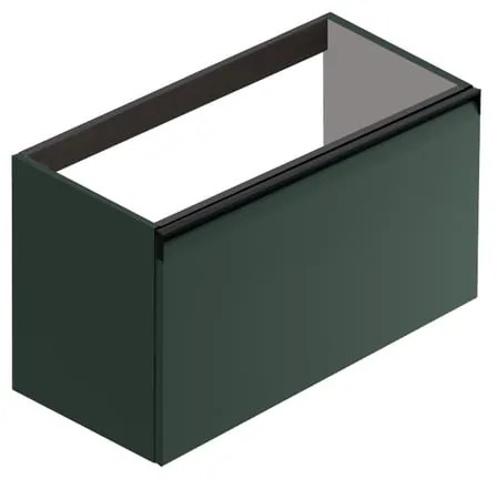 Mobile da bagno sospeso sotto lavabo Fusion L 79.5 x H 40 x P 45.5 cm verde opaco, 1 cassetto
