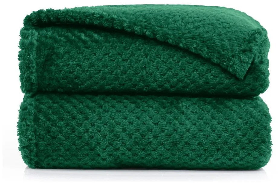 Coperta in microfibra verde scuro, 220 x 240 cm Henry - DecoKing