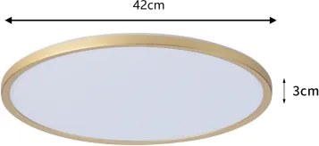 Brilagi - Lampada da bagno ULTRA SLIM LED/24W/230V diam. 42 cm dorata IP54