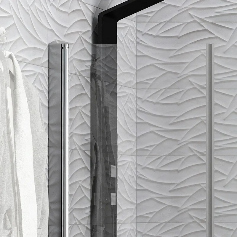 Kamalu - Box doccia 80x115 angolare apertura saloon KS2800-SSN