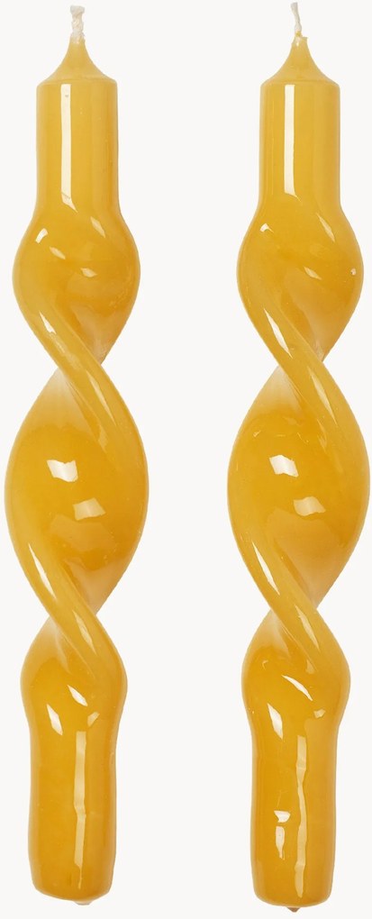 Set di 2 candele a bastoncino fatte a mano Twist